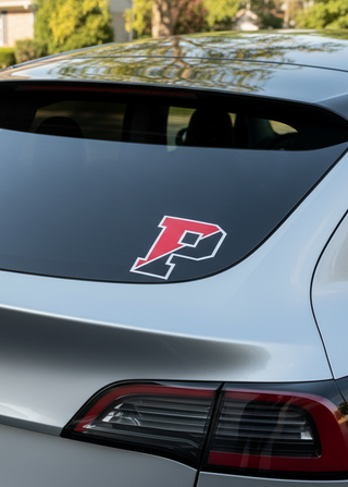 Split 'P' Logo Car Decal