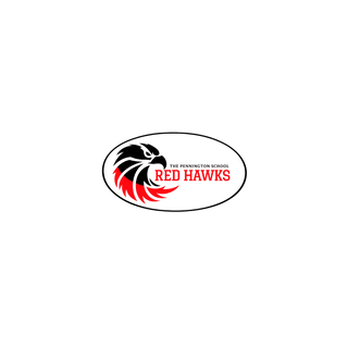 Oval Red Hawks Car Decal